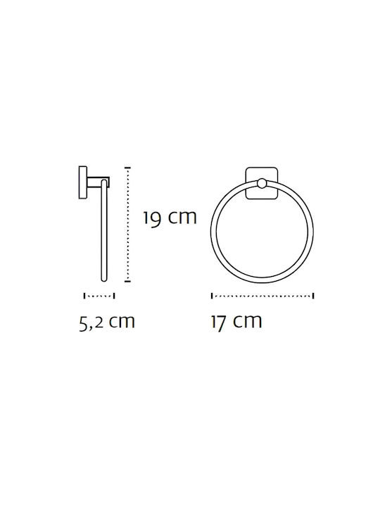 Karag Quattro Link de Baie Simplu cu șuruburi ​19x5.2cm Argintiu