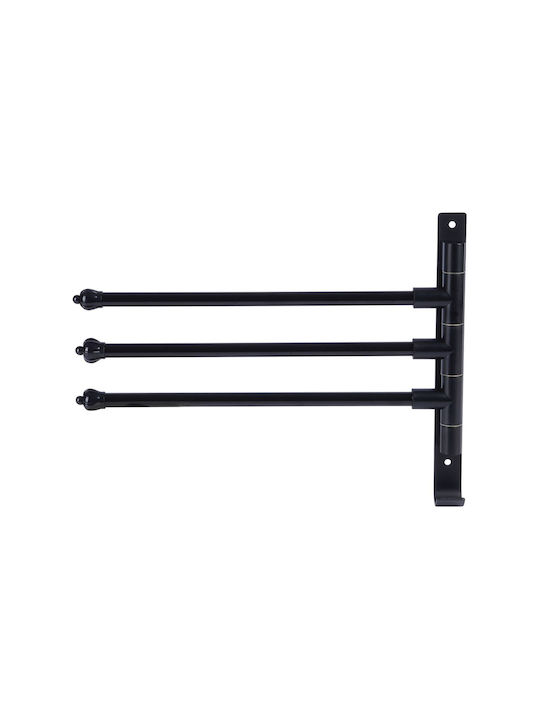 Vilde Single Wall-Mounted Bathroom Freestanding Towel Rack ​30x30cm Black