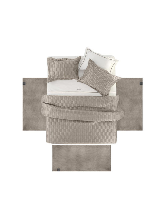 Guy Laroche Alpaca Modern Bedroom Rugs Set Taupe 1176086224008 3pcs