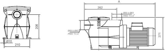 Hayward Max EP Pompa De Apă Pentru Piscină Cu Filtru Monofazică Cu Putere 0.75hp Și Alimentare Maximă A Apei 11500 Lt/h