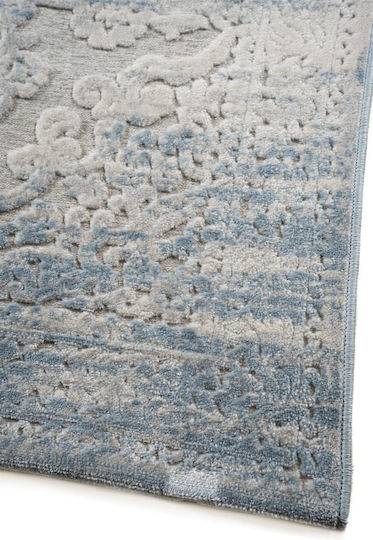 Klonaras Muse 522 Set Modern Schlafzimmer-Teppichsets Synthetisch,Polyester/Cotton/Leather Blue 2004547 3Stück