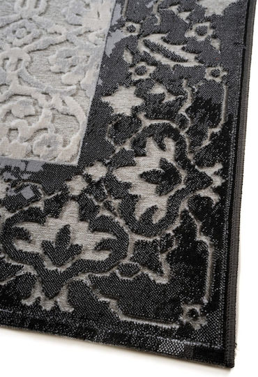 Klonaras Muse 2060 Modern Bedroom Rugs Set Silver Black 2004549 3pcs