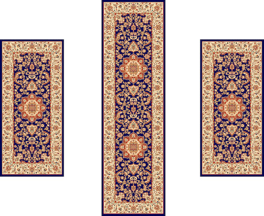 Isexan 1916 Bedroom Rugs Set Classic Blue 19-3TEM-1916 3pcs