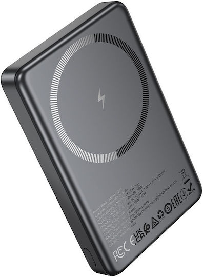Hoco Q34 MagSafe Power Bank 10000mAh 20W с USB-C порт Power Delivery Metal Grey