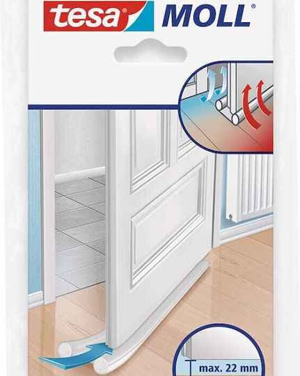 Aerostop Tesamoll Door Bottom Double Seal 0.95m x 25mm White