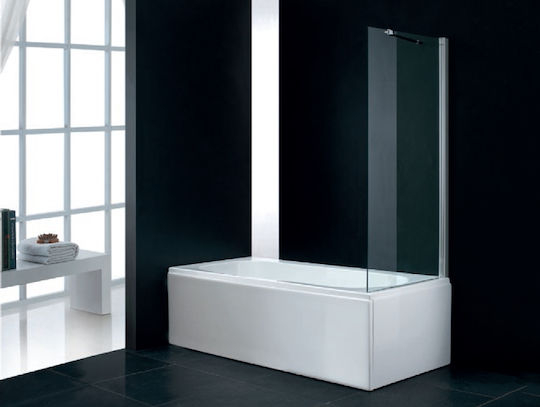Axis 1 Duschwand Badewanne 77-79x140cm Klarglas Chrom