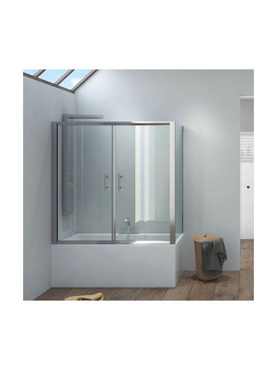 Karag SN-10 Σταθερό Πλαϊνό Μπανιέρας 70x148cm Clear Glass
