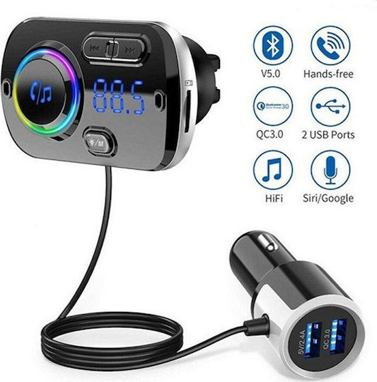 ACP FM Transmitter Αυτοκινήτου με Bluetooth / USB