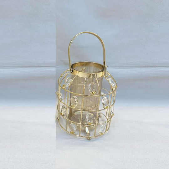 Laterne Metallisch Bodenmontage Gold 20x22cm 1Stück Laterne Metallisch Bodenmontage Gold 20x22cm 1Stück