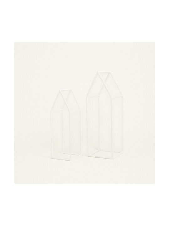 Μεταλλικο Σπιτι Σετ 2 Τμχ Λευκο 36 – 45 Cm Beauty Home Μεταλλικο Σπιτι Σετ 2 Τμχ Λευκο 36 – 45 Cm Beauty Home