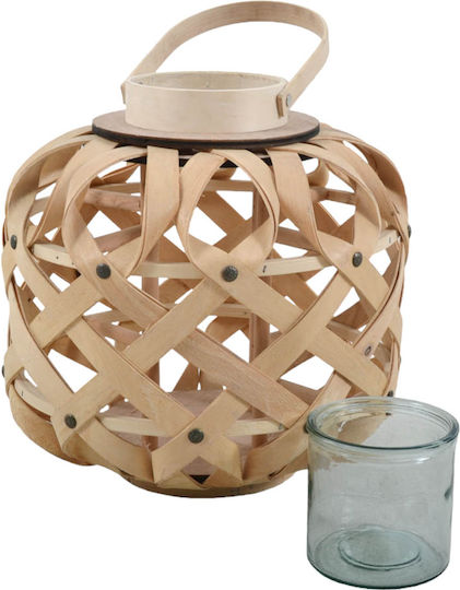 Ankor Wooden Lantern Beige 30x30x29.5cm Ankor Wooden Lantern Beige 30x30x29.5cm