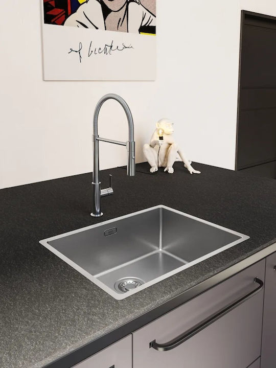 Franke Maris Slim Semi Pro Kitchen Counter Flexible Silver Faucet