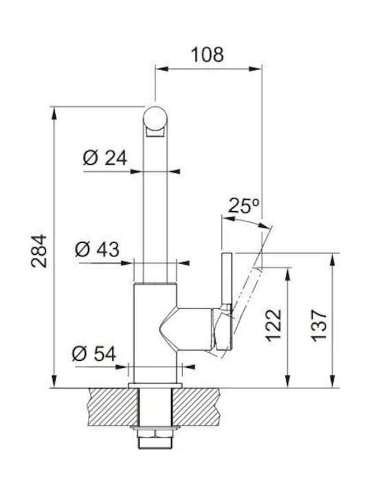 Franke Lina Standard Kitchen Faucet Counter Brown