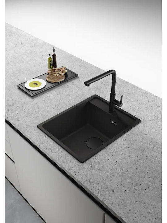 Franke Maris Slim L Kitchen Faucet Counter with Pull-Out Spray Black
