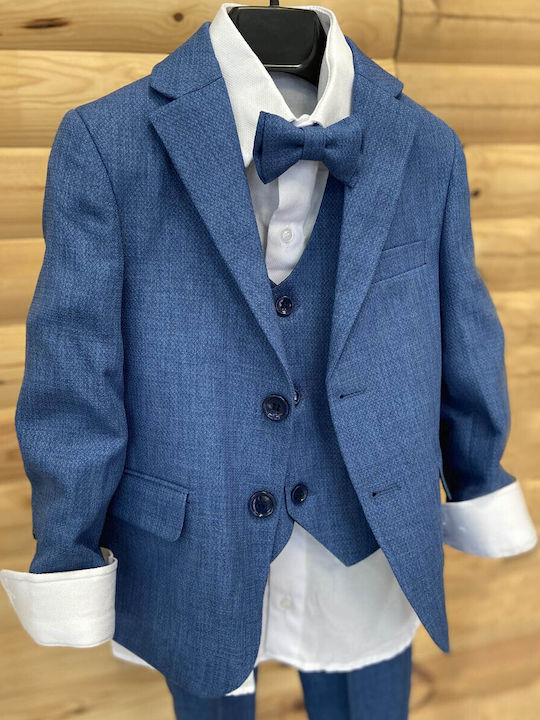 Extan Bebe Costum De Botez Albastru