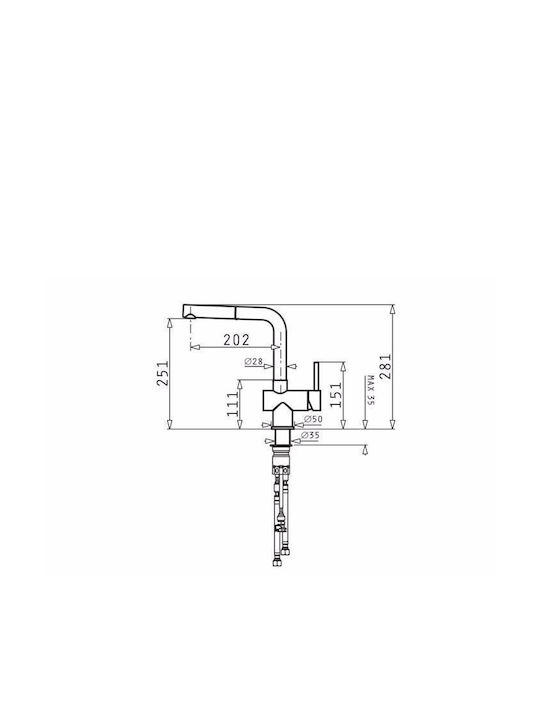 Pyramis Capriccio Kitchen Faucet Counter Grey