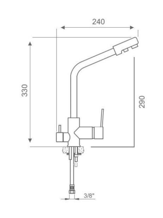 Kerasus Kerasus Kitchen Faucet Counter Gold