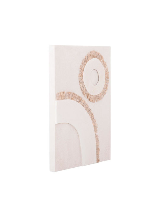 Hm4534 Rectangular Painting Series Santorini Hm4534 MDF Off-White Color-Decoration Beige 48x4.5 Thickness X60cm Code 0538049
