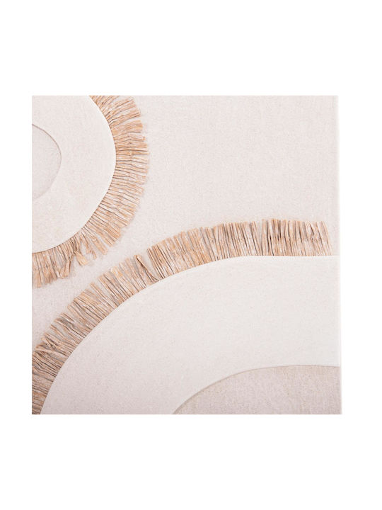 Hm4534 Rectangular Painting Series Santorini Hm4534 MDF Off-White Color-Decoration Beige 48x4.5 Thickness X60cm Code 0538049
