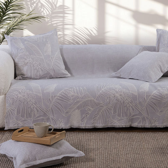 Nef-Nef Homeware Grow Ριχτάρι Πολυθρόνας Ζακάρ 170x180εκ. Grey
