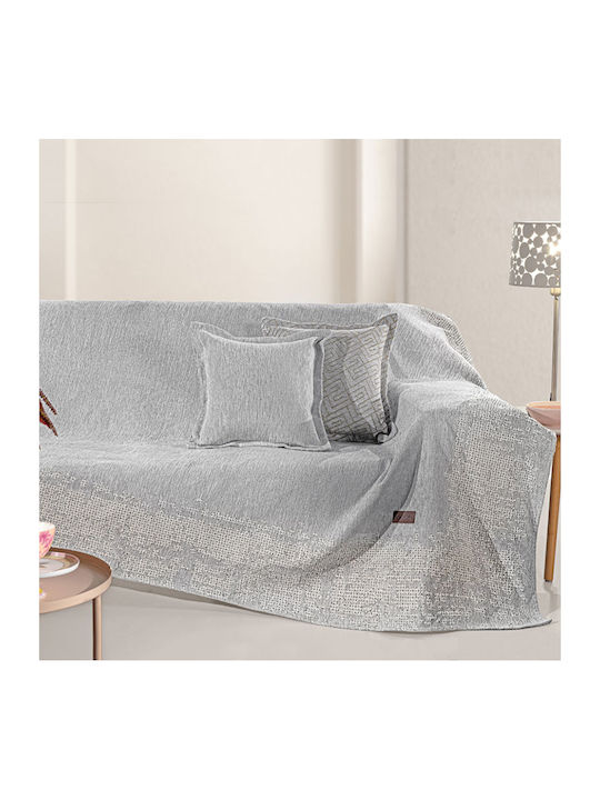 Guy Laroche Perth Dreisitzer-Sofa Wurf Chenille 180x300cm Graue