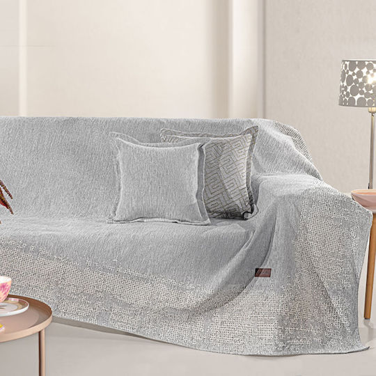 Guy Laroche Perth Ριχτάρι Διθέσιου Καναπέ Chenille 180x250εκ. Grey