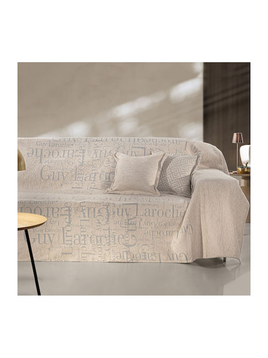 Guy Laroche Melbourne Ριχτάρι Πολυθρόνας Chenille 180x150εκ. Silver 1133030125000