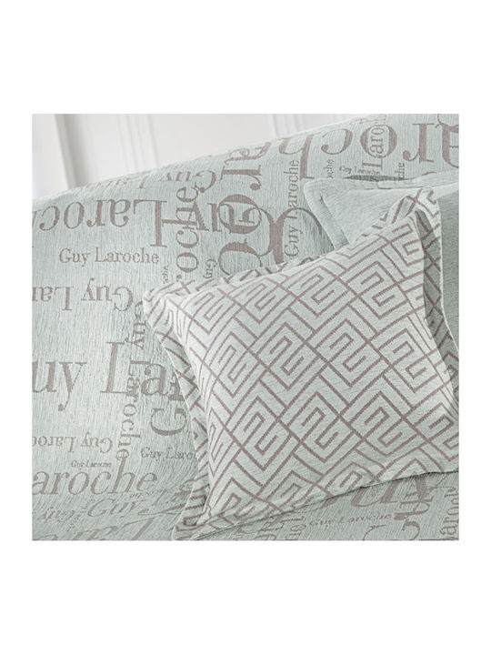 Guy Laroche Stamp Ριχτάρι Τριθέσιου Καναπέ Chenille 180x300εκ. Silver 1133030125010