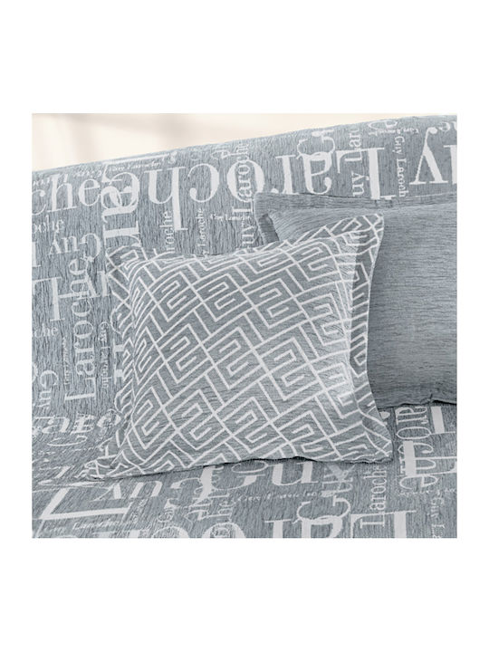 Guy Laroche Stamp Ριχτάρι Διθέσιου Καναπέ Chenille 180x250εκ. Silver 1133030125005