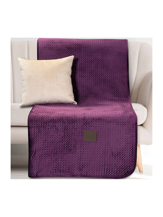 Beauty Home Покривка За Триместен Диван Космат 180x300см Лилава 8411ТРИ