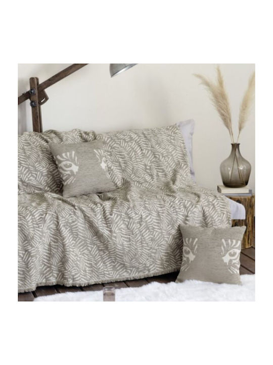 Nima Lebrand Ριχτάρι Πολυθρόνας Chenille 180x180εκ. Taupe