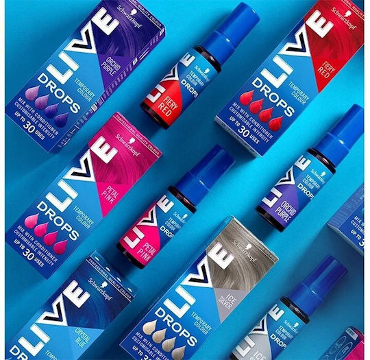 Schwarzkopf Live Drops Προσωρινή Βαφή Μαλλιών Fiery Red 30ml