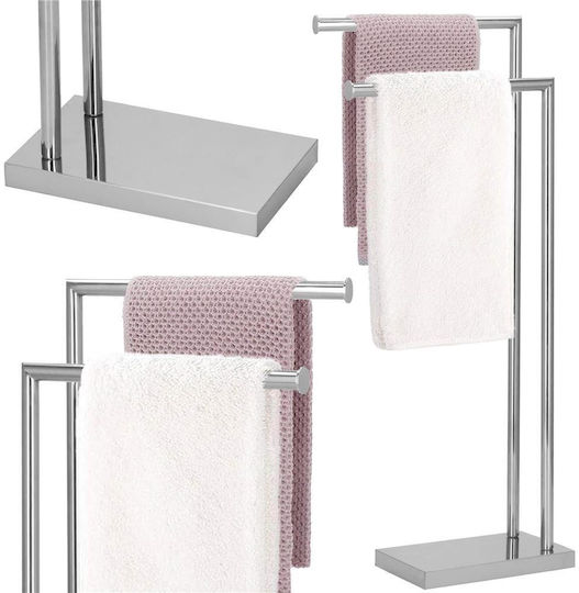 Freistehender Kleiderständer Badezimmer Einzeln ​80x80cm Silber