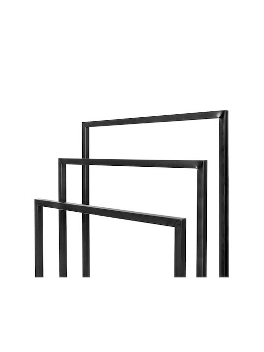 Raft de haine de Baie Simplu ​84x84cm Negru