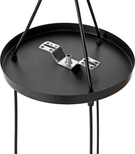 HomeMarkt Κρεμαστό Φωτιστικό Μαύρο με Ντουί E27 25x22x25εκ.