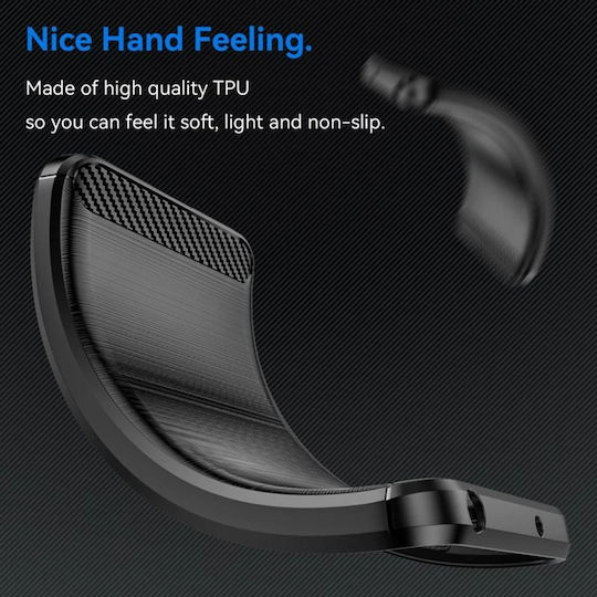 Techsuit Carbon Back Cover Silicon Negru (Nothing Phone (3a))