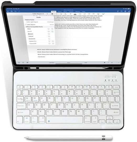 Tech-Protect SC Pen Klappdeckel mit Tastatur im Englisch US Schware (iPad Air 2020/2022) TPSCPIPADAIRB