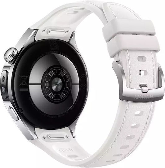 Huawei Watch 5 Stainless Steel 42mm Waterproof with eSIM and Heart Rate Monitor (White)
