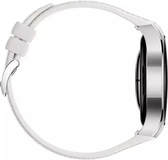 Huawei Watch 5 Stainless Steel 42mm Waterproof with eSIM and Heart Rate Monitor (White)