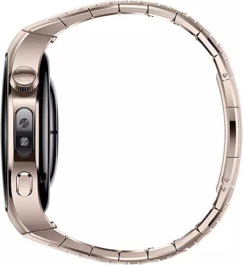 Huawei Watch 5 Stainless Steel 42mm Waterproof with eSIM and Heart Rate Monitor (Sand gold)