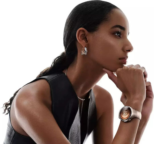 Huawei Watch 5 Stainless Steel 42mm Waterproof with eSIM and Heart Rate Monitor (Sand gold)