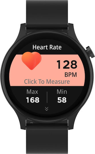 Denver SWC-338 Smartwatch με Παλμογράφο (Μαύρο)