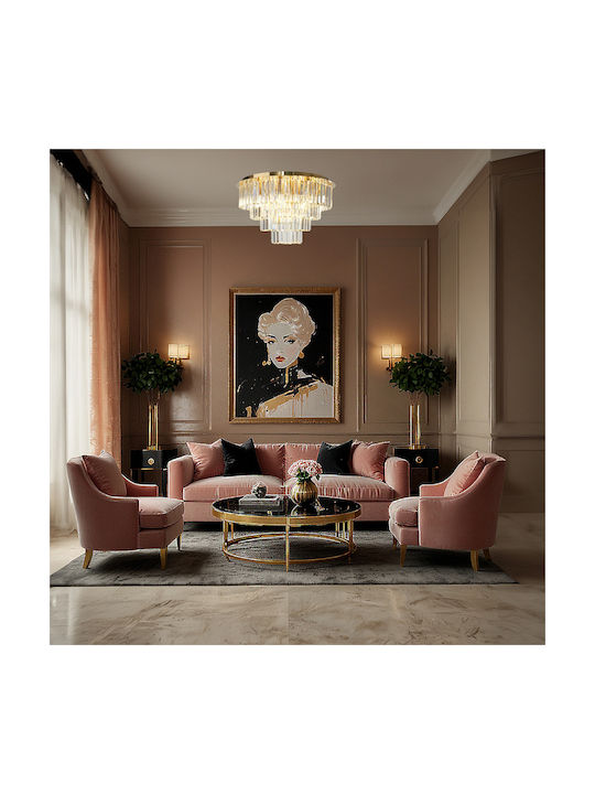 Eko Light Chandelier with Crystals Gold 60cm
