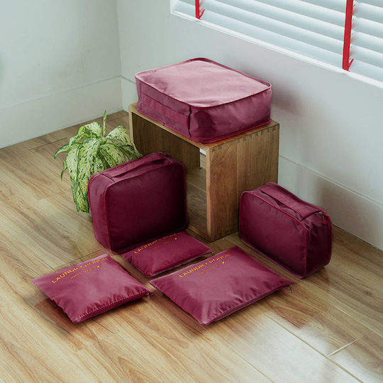 Strado Clothes Dryer Travel Set Clothes Storage Laundry Nets 6pcs Red