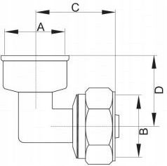 Hydroland Γωνία Σωλήνα Πολυστρωματική Σωλήνα 33mm