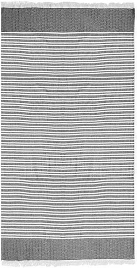 Prosop de plajă Hammam Diamonds Dungi 180x100cm Gri-alb