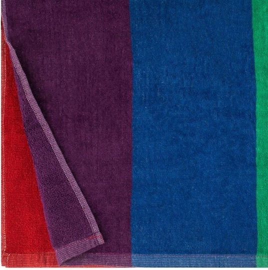 Prosop de plajă 180x100cm cu dungi multicolore