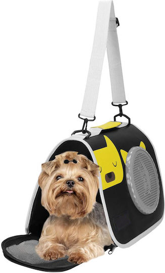 Small Pet Carrier Bag Dog Cat Foldable 24x40x24 Cm Black