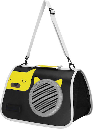 Small Pet Carrier Bag Dog Cat Foldable 24x40x24 Cm Black