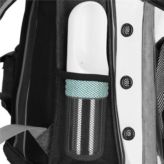 Small-Medium Dog Carrying Bag Backpack Up To 15 Kg Side Pockets 38x34x26 Cm Black